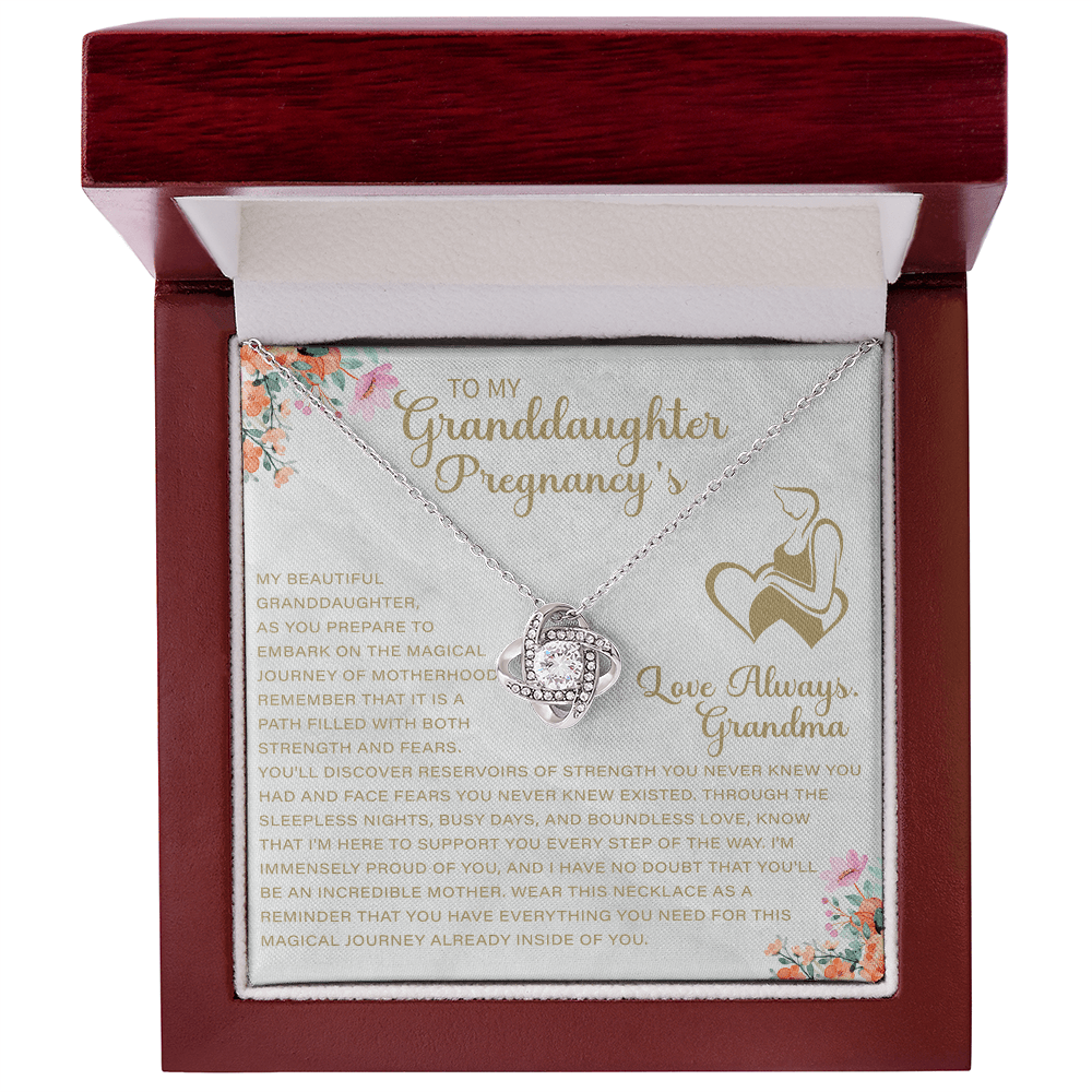 necklace for granddaughter presented in an elegant keepsake gift box for baby shower
